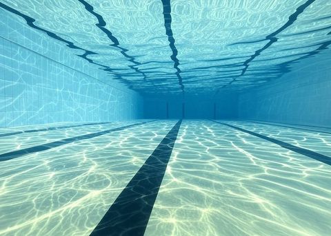 Underwater view of a pool